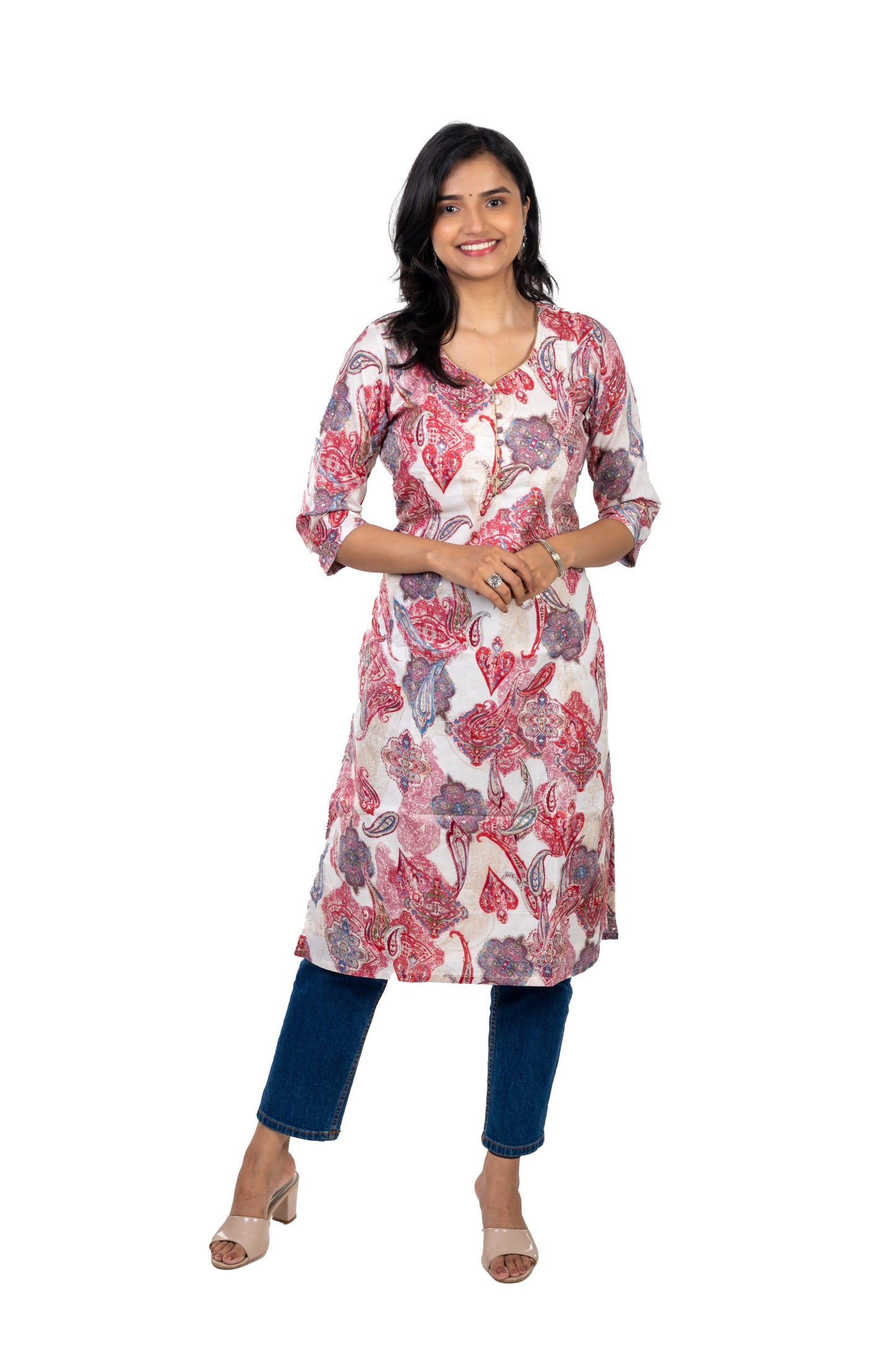 Red Premium Pure cotton Kurta