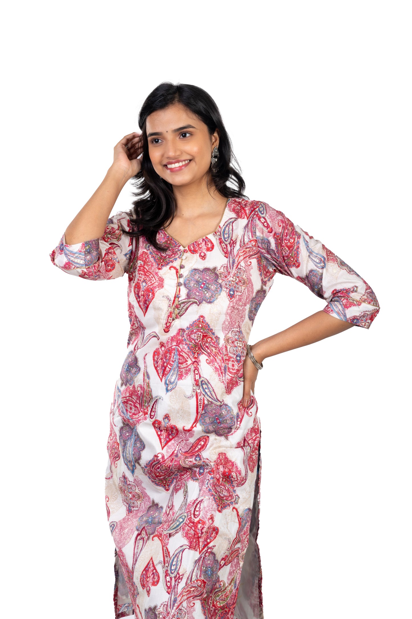 Red Premium Pure cotton Kurta