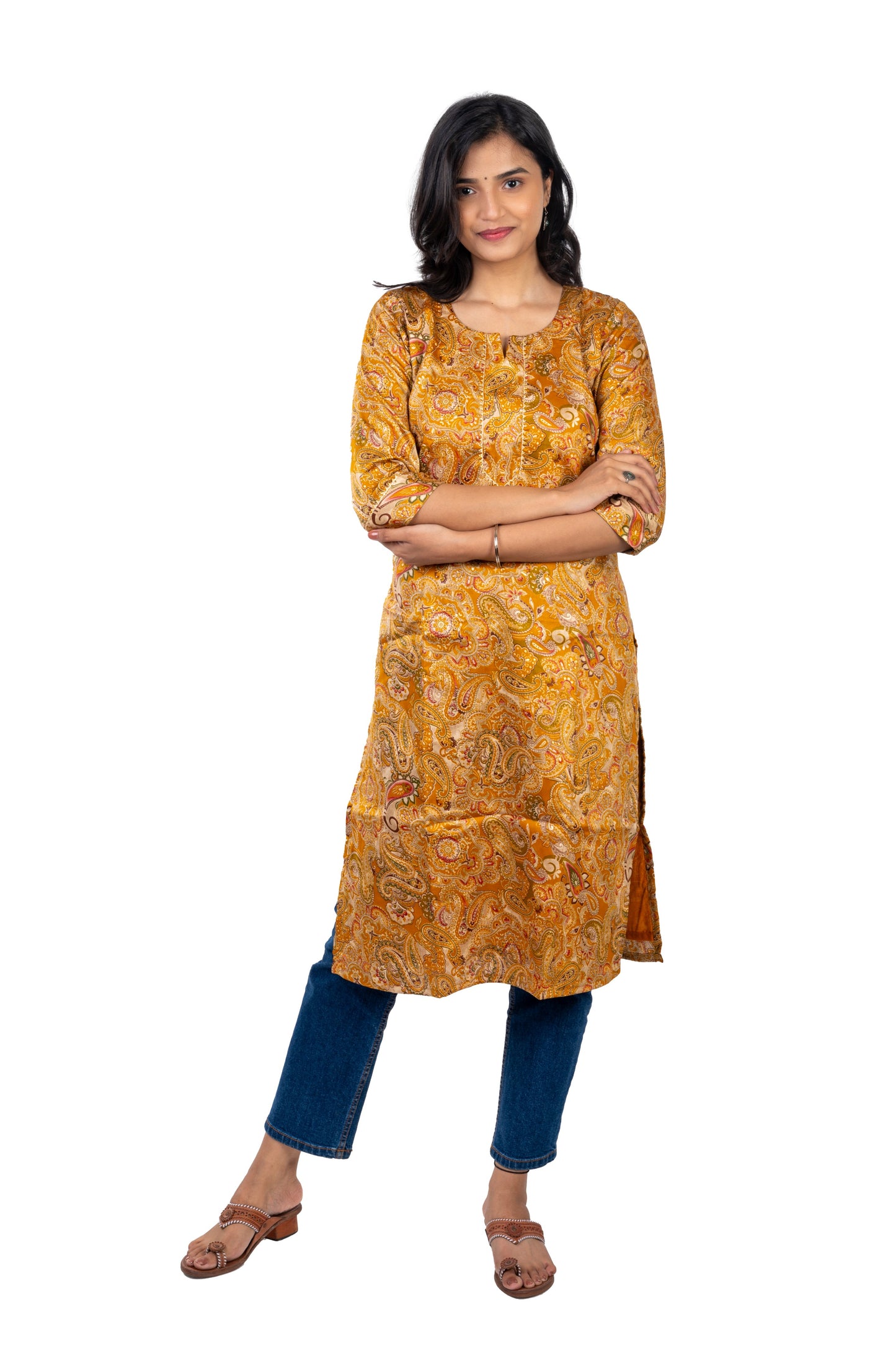 Mustard Yellow Premium Pure cotton Kurta