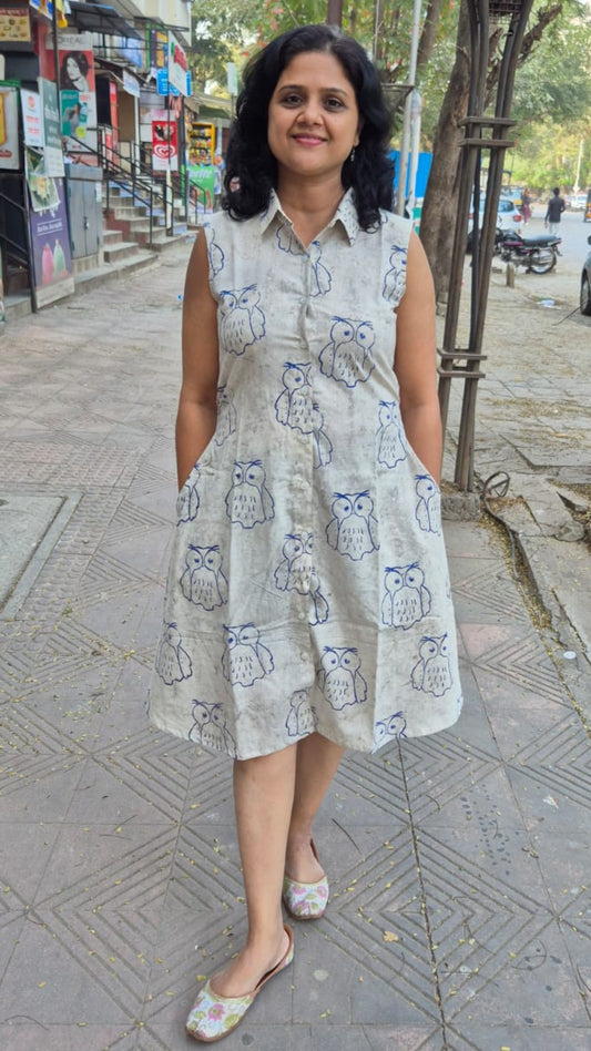 Clay Cracks Dabu Sleeveless One Piece