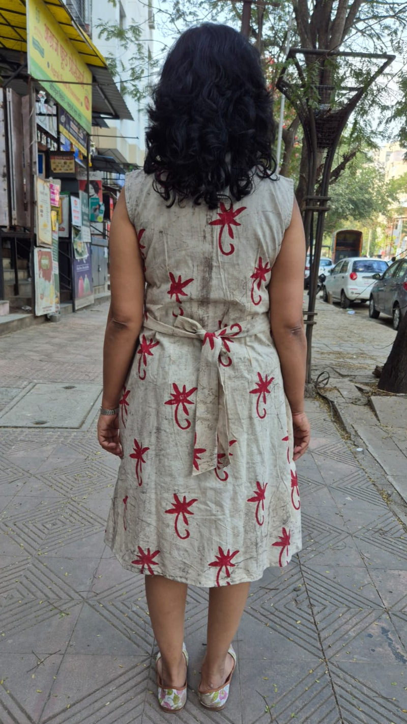 Clay Cracks Dabu Sleeveless One Piece