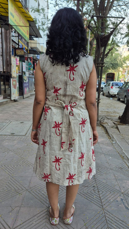 Clay Cracks Dabu Sleeveless One Piece