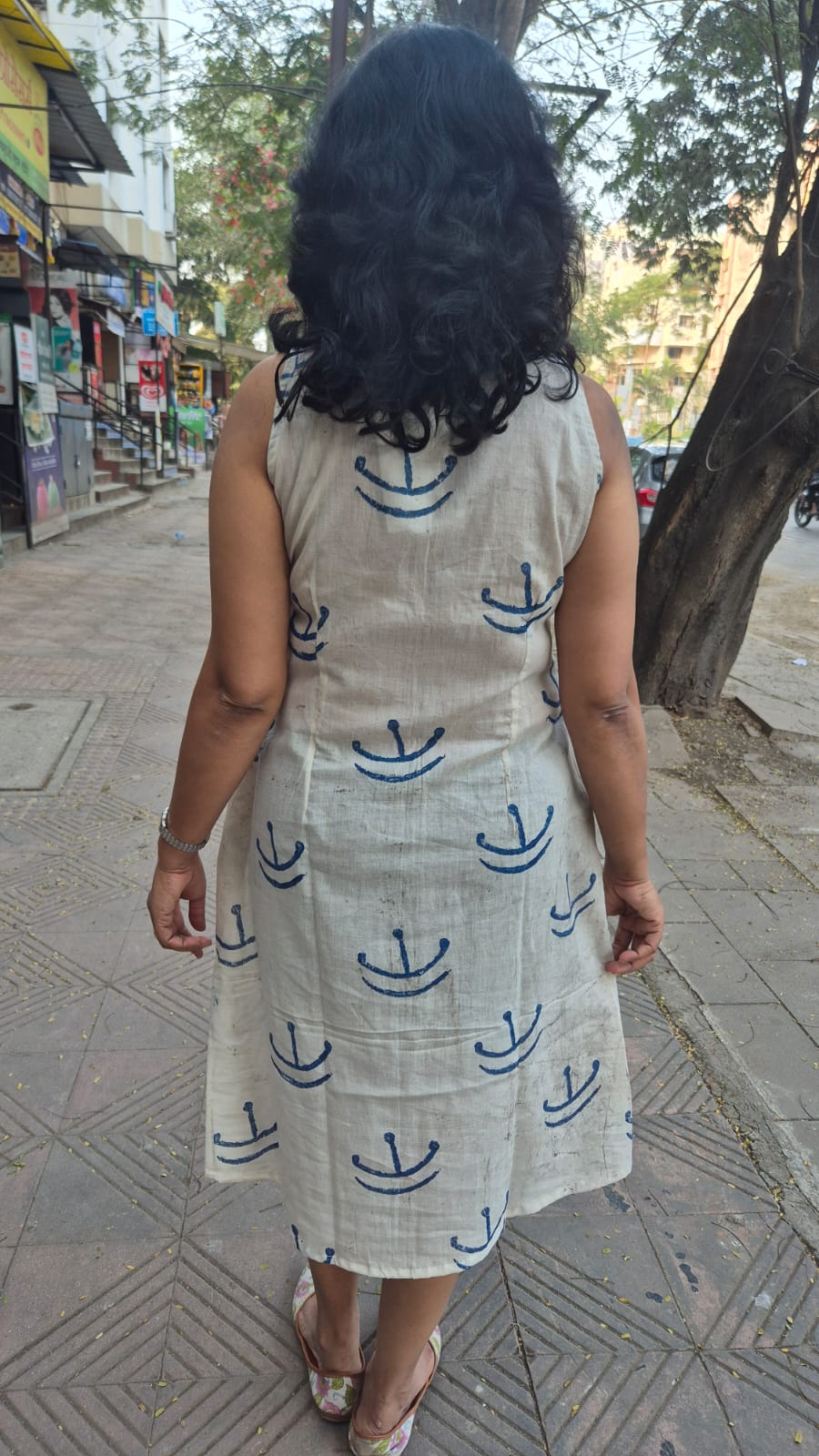 Clay Cracks Dabu Sleeveless One Piece