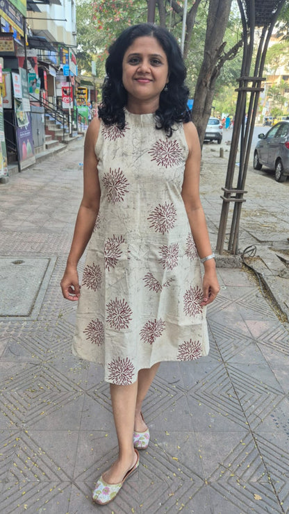 Clay Cracks Dabu Sleeveless One Piece