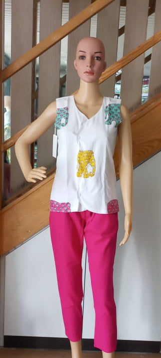 White Animal Print Shirt