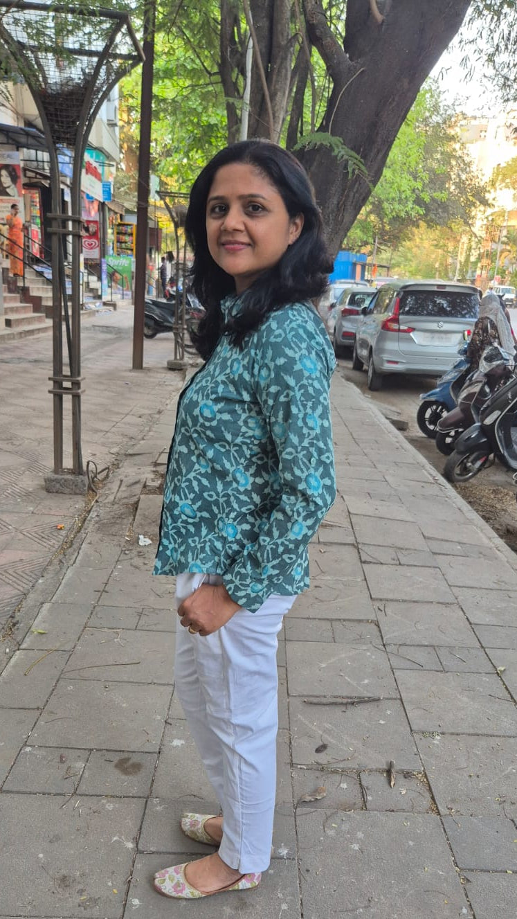 Grey Dabu Hand Block Printed Shirt