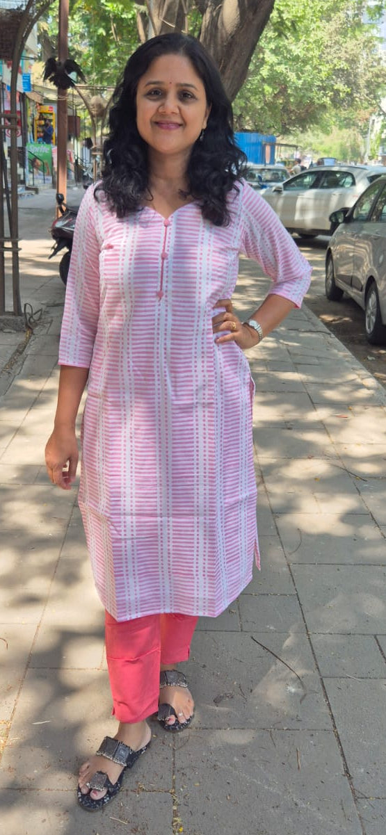 White Mul Cotton Kurta