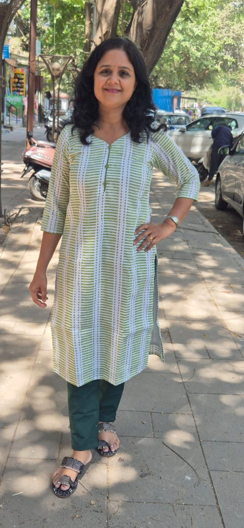 White Mul Cotton Kurta