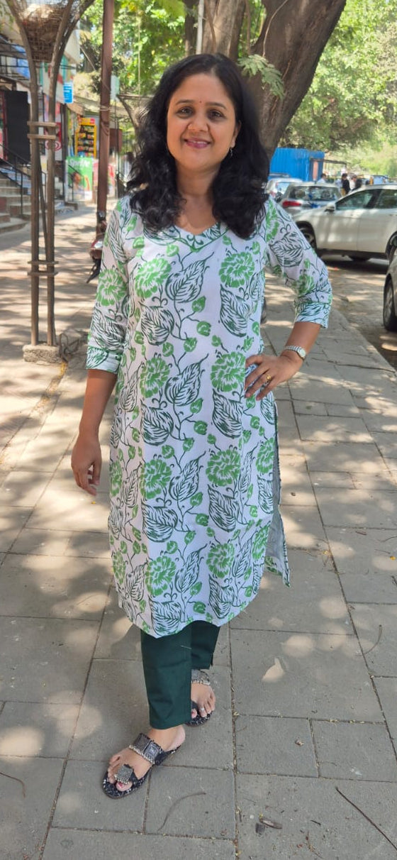 White Mul Cotton Kurta