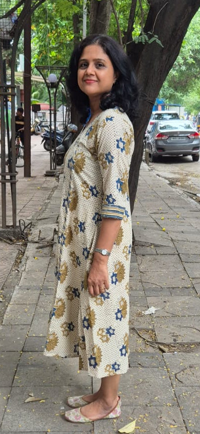 Off White Pure Ajrakh One Piece Dress