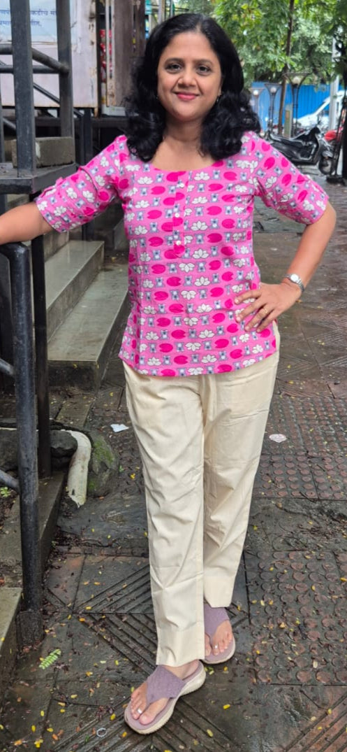 Pink Pure Cotton Short Top