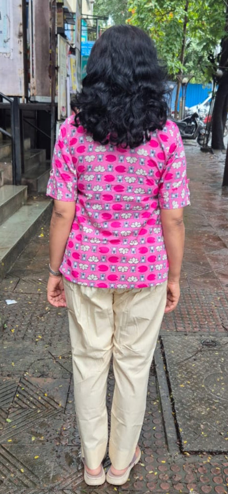 Pink Pure Cotton Short Top