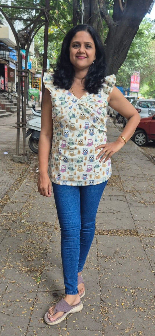Off White animal print Short top