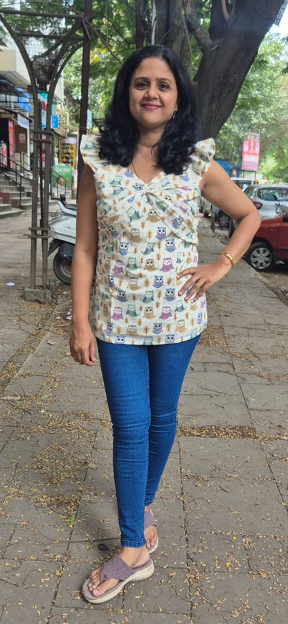 Off White animal print Short top