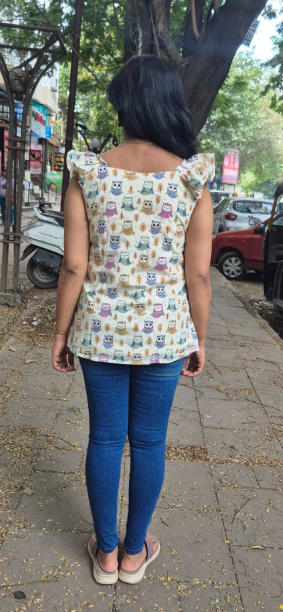 Off White animal print Short top