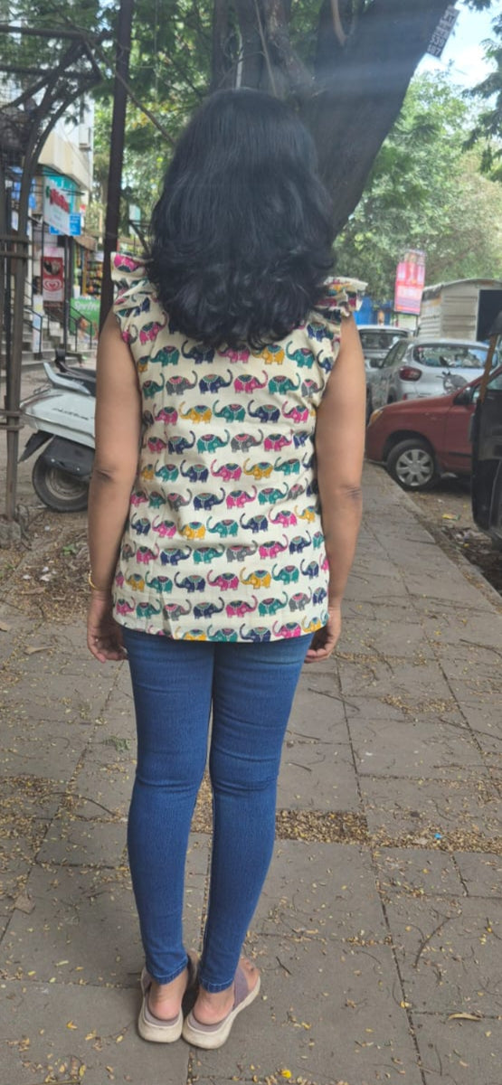 Off White animal print Short top