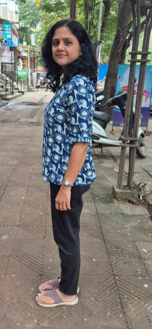 Indigo  Cotton Short Topo Cotton Short Top