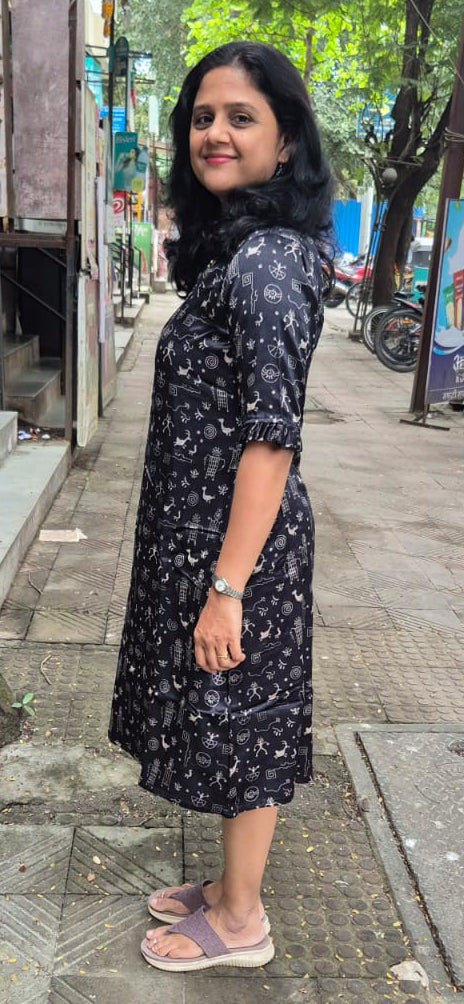 Black Mashru Silk One Piece