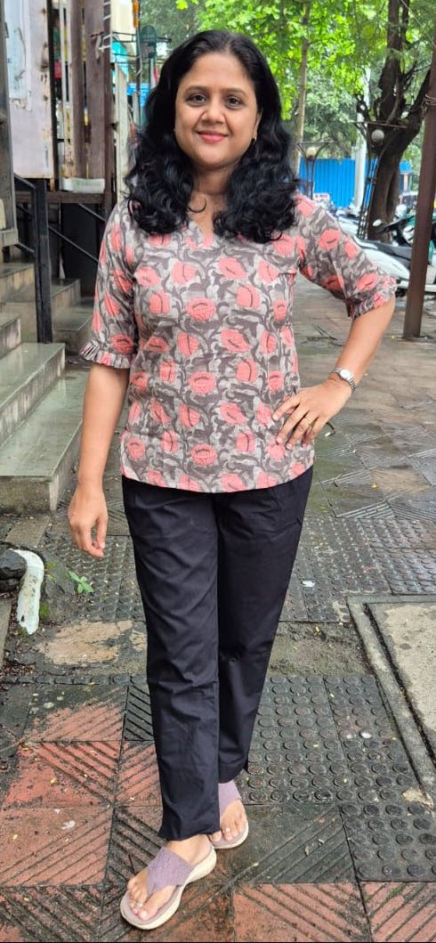 Peach Cotton Short Top