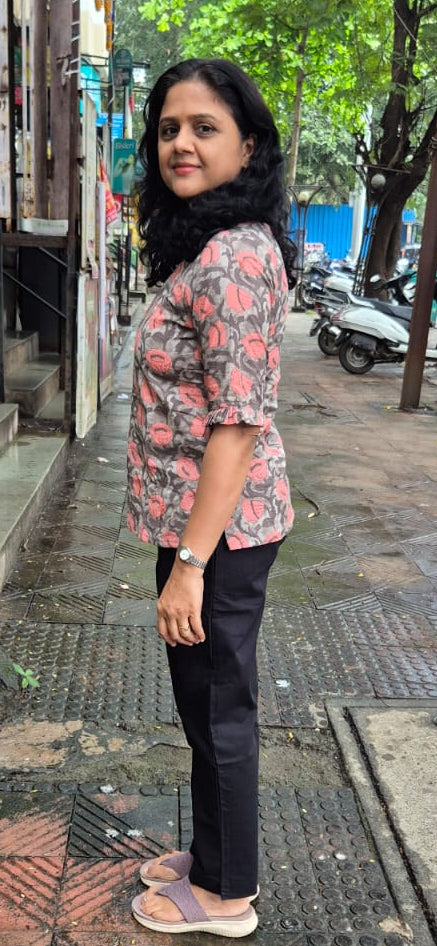 Peach Cotton Short Top