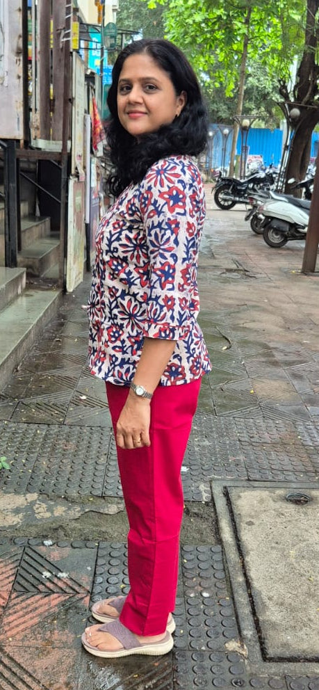 Indigo Cotton Short Top