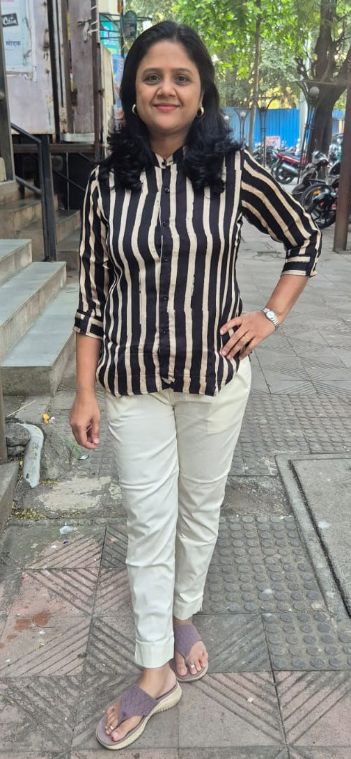 Black Hand Block Modal Silk Shirt