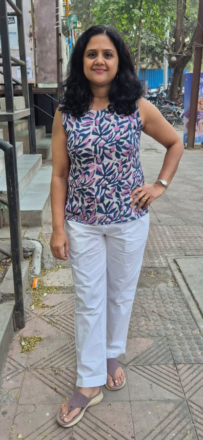 Onion Pink  Cotton Slub Short Top