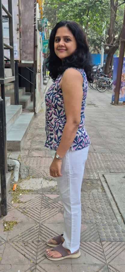 Onion Pink  Cotton Slub Short Top