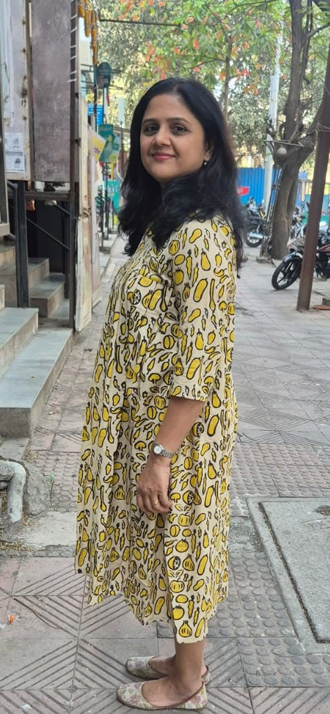 Off White Pure Cotton Hand Block Printed One Piece
