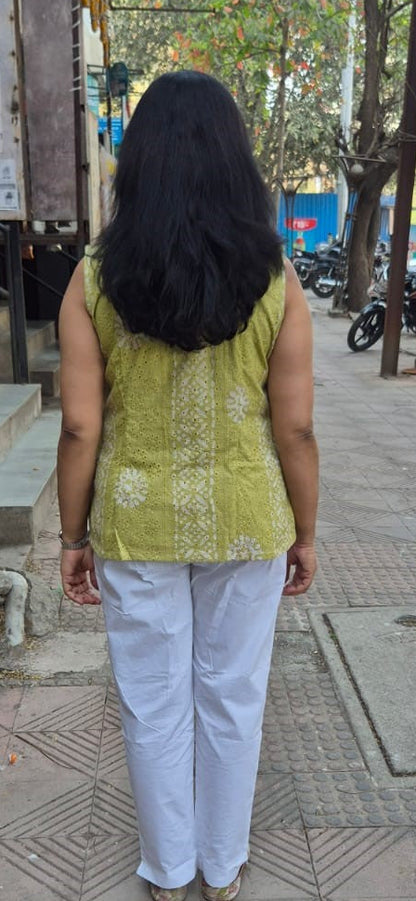 Olive Green Hakoba Cotton Shirt