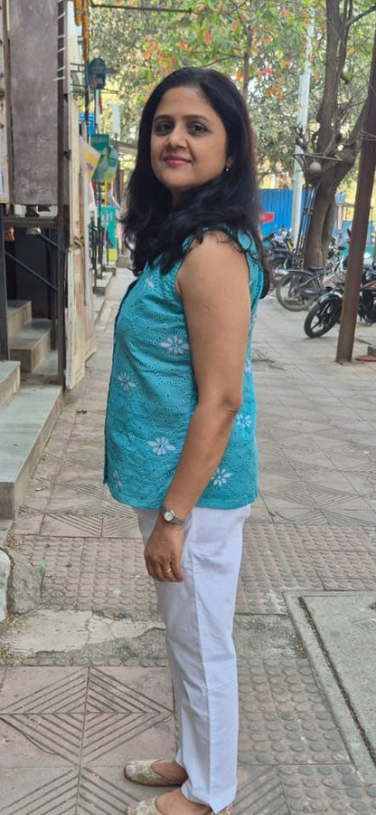 Sea Green Hakoba Cotton Shirt