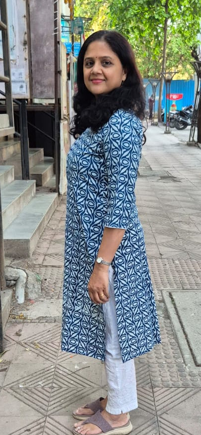 Indigo Pure Cotton Printed Kurta