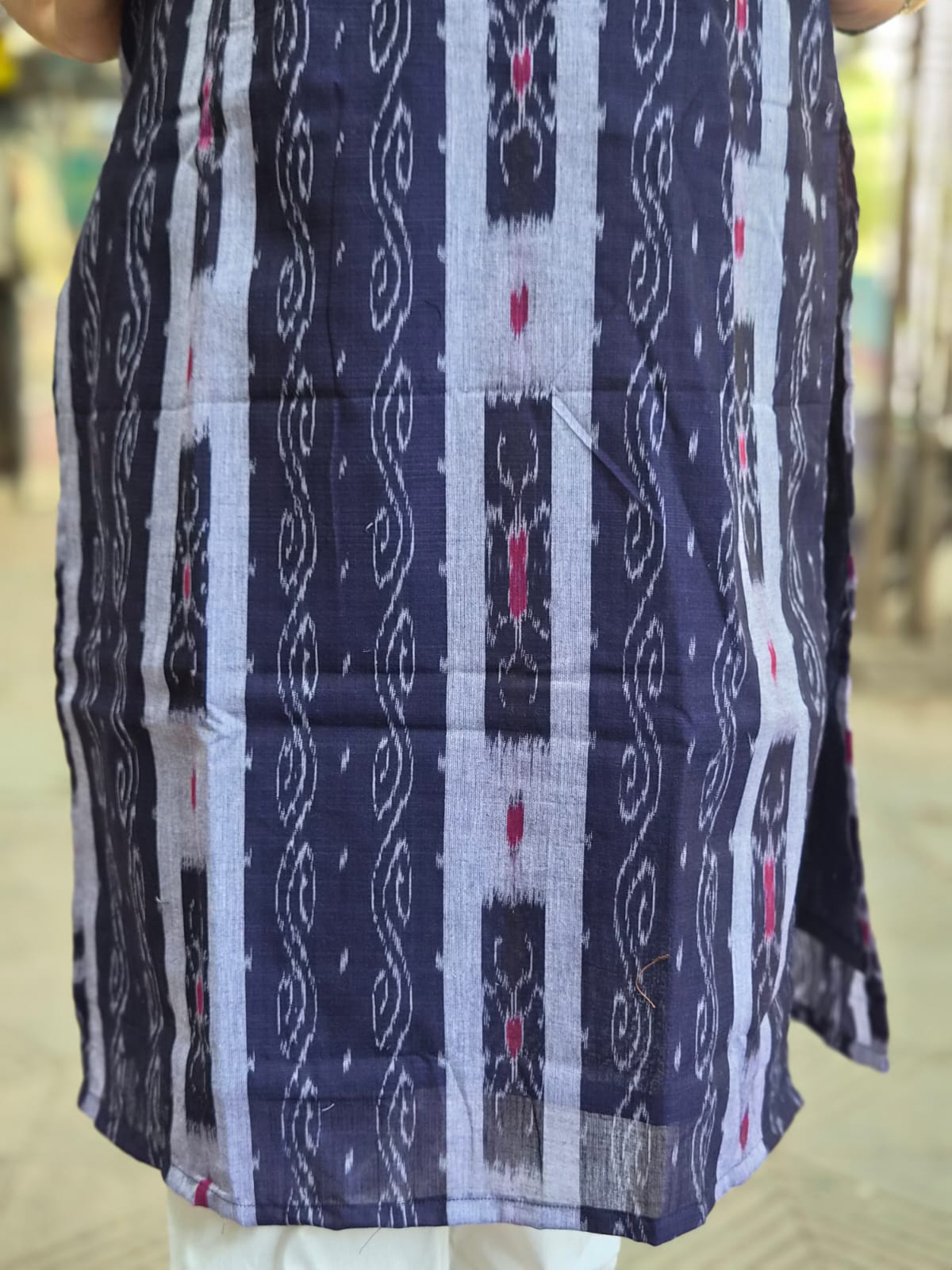 Blue Sambalpuri Cotton Kurta