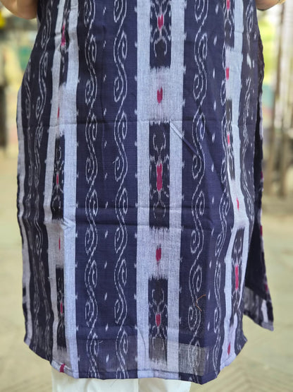 Blue Sambalpuri Cotton Kurta