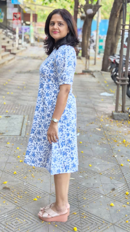 Sky Blue Flex Cotton One Piece