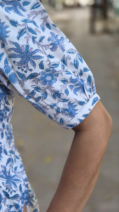 Sky Blue Flex Cotton One Piece