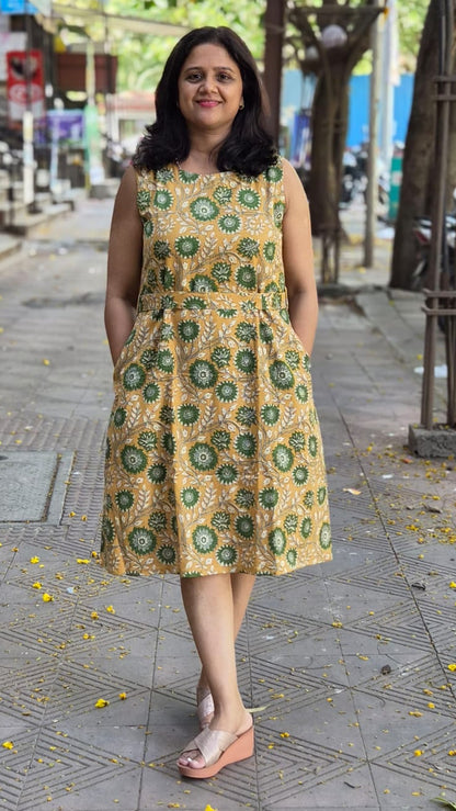 Mustard Flex Cotton One Piece