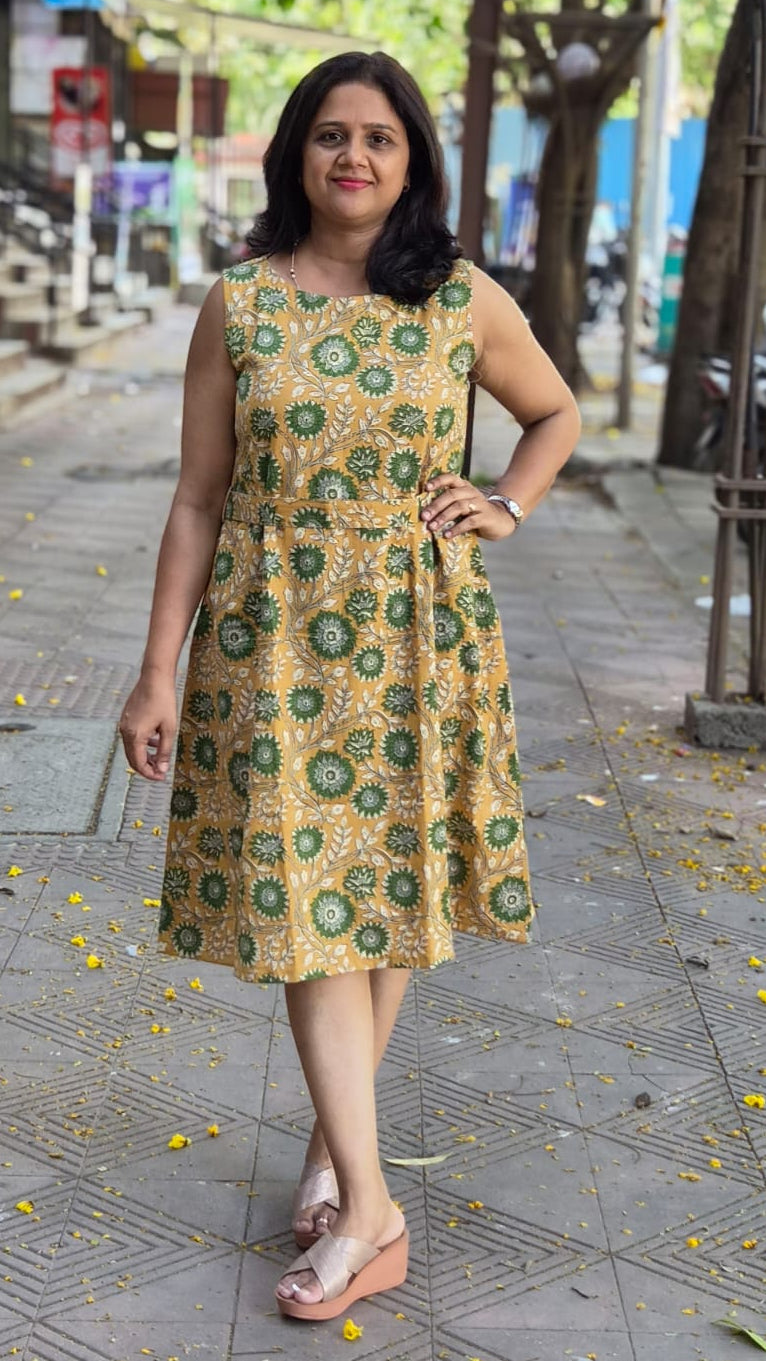 Mustard Flex Cotton One Piece