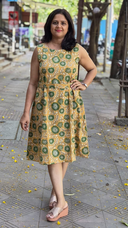 Mustard Flex Cotton One Piece