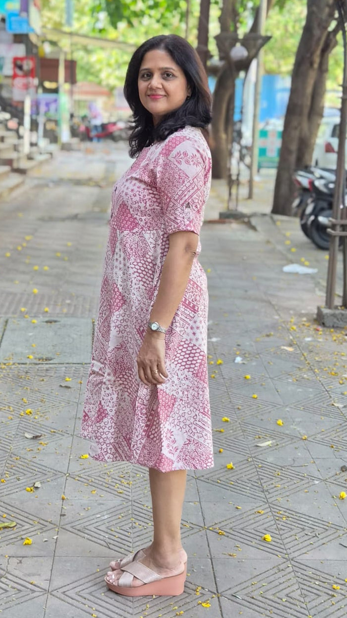 Pink Flex Cotton One Piece