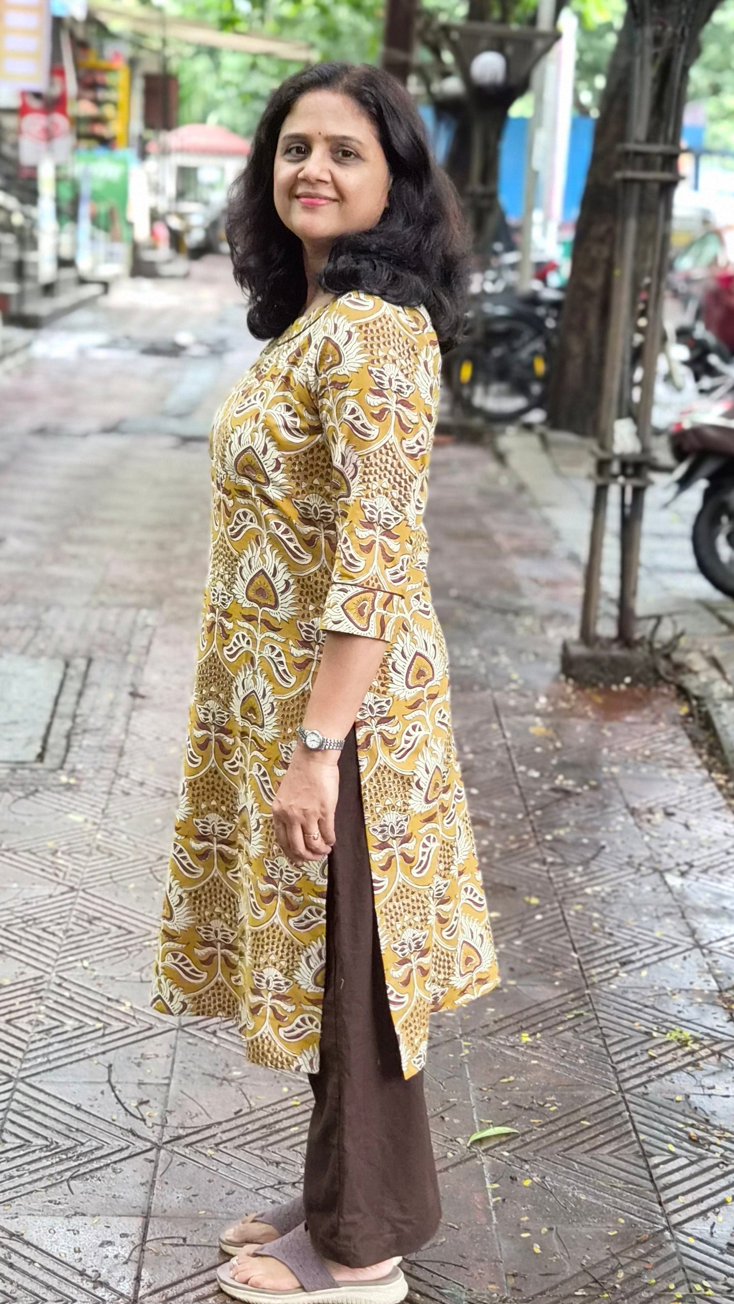Mastered Yellow Block Printed Kurta