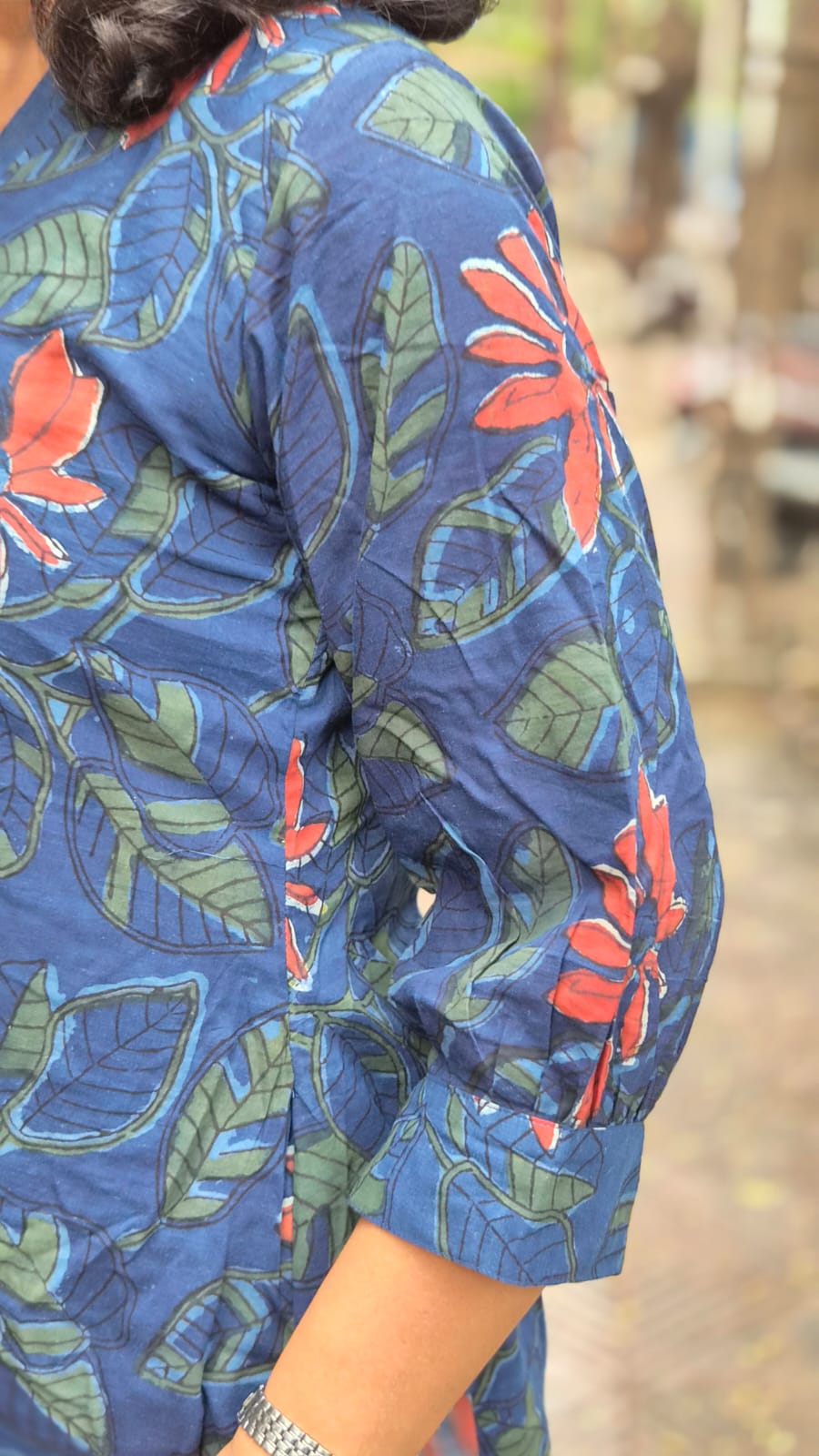 Indigo Jahota Hand block printed One Piece