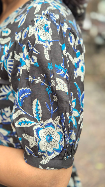 Black Block Printed One Piece
