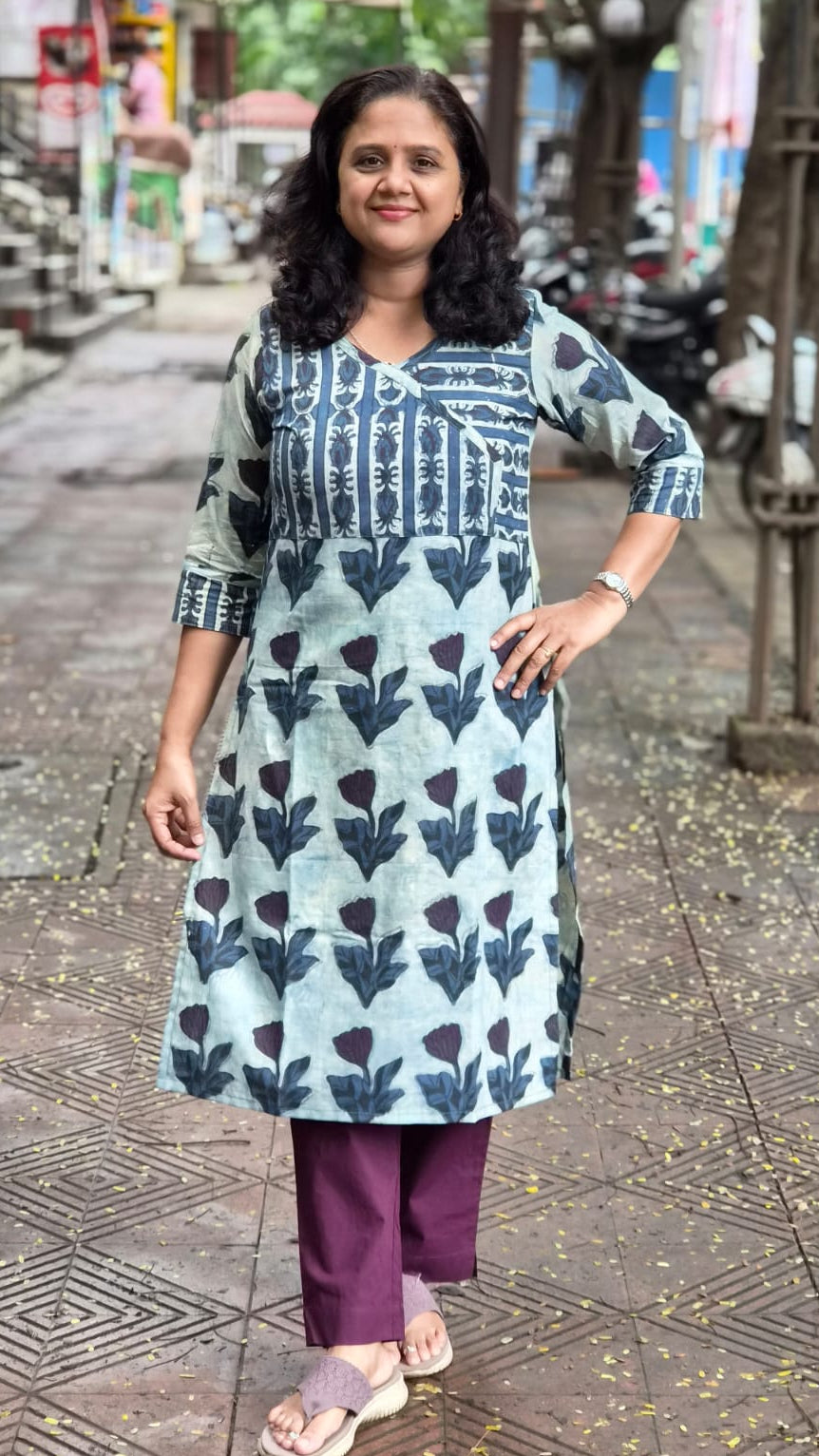 Indigo Vanaspati Ajrakh Long Kurta