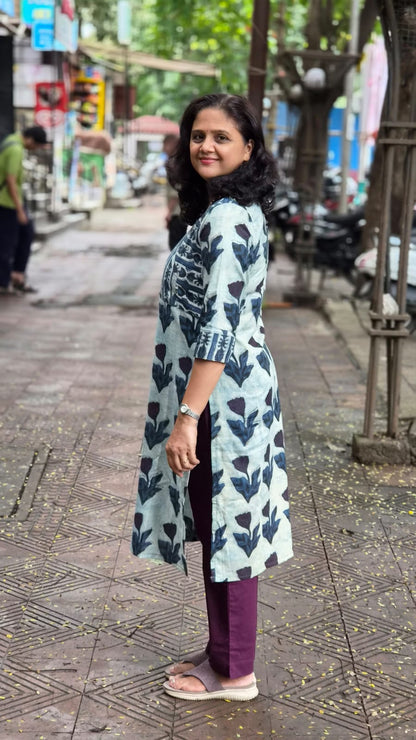 Indigo Vanaspati Ajrakh Long Kurta