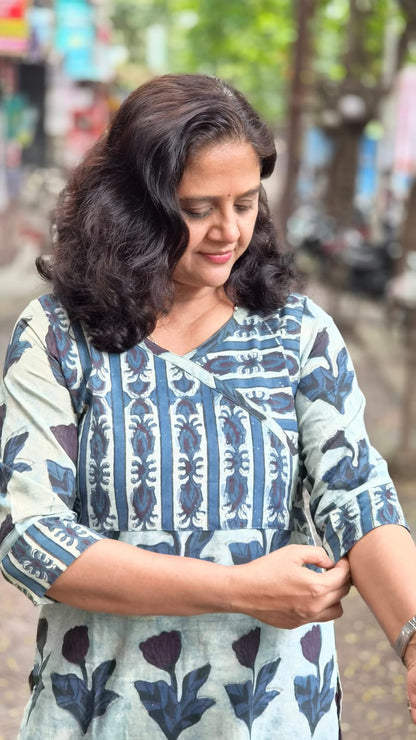 Indigo Vanaspati Ajrakh Long Kurta