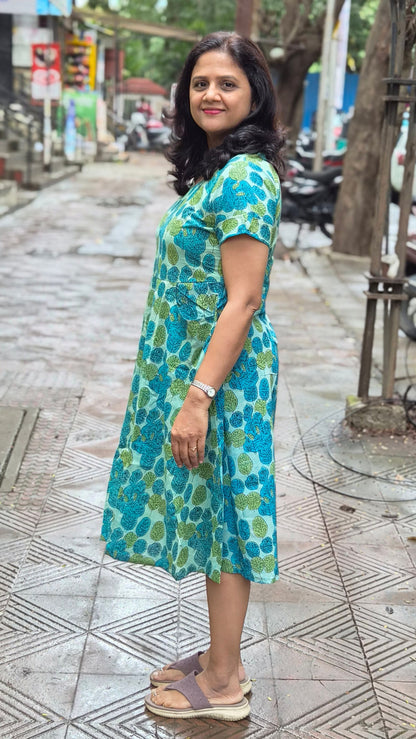 Rama Green Vanaspati Ajrakh Printed One Piece