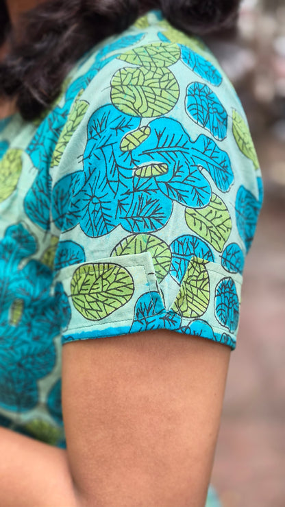 Rama Green Vanaspati Ajrakh Printed One Piece