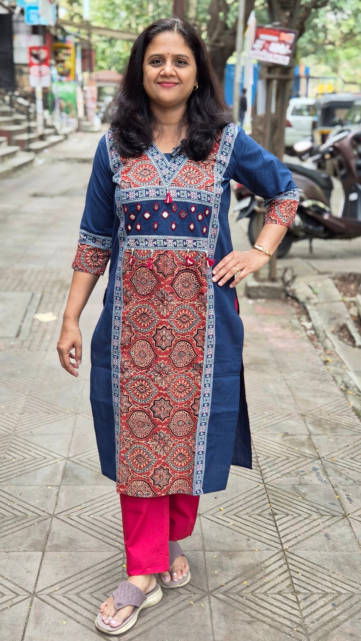 Indigo Pure Cotton Ajrakh Kurta