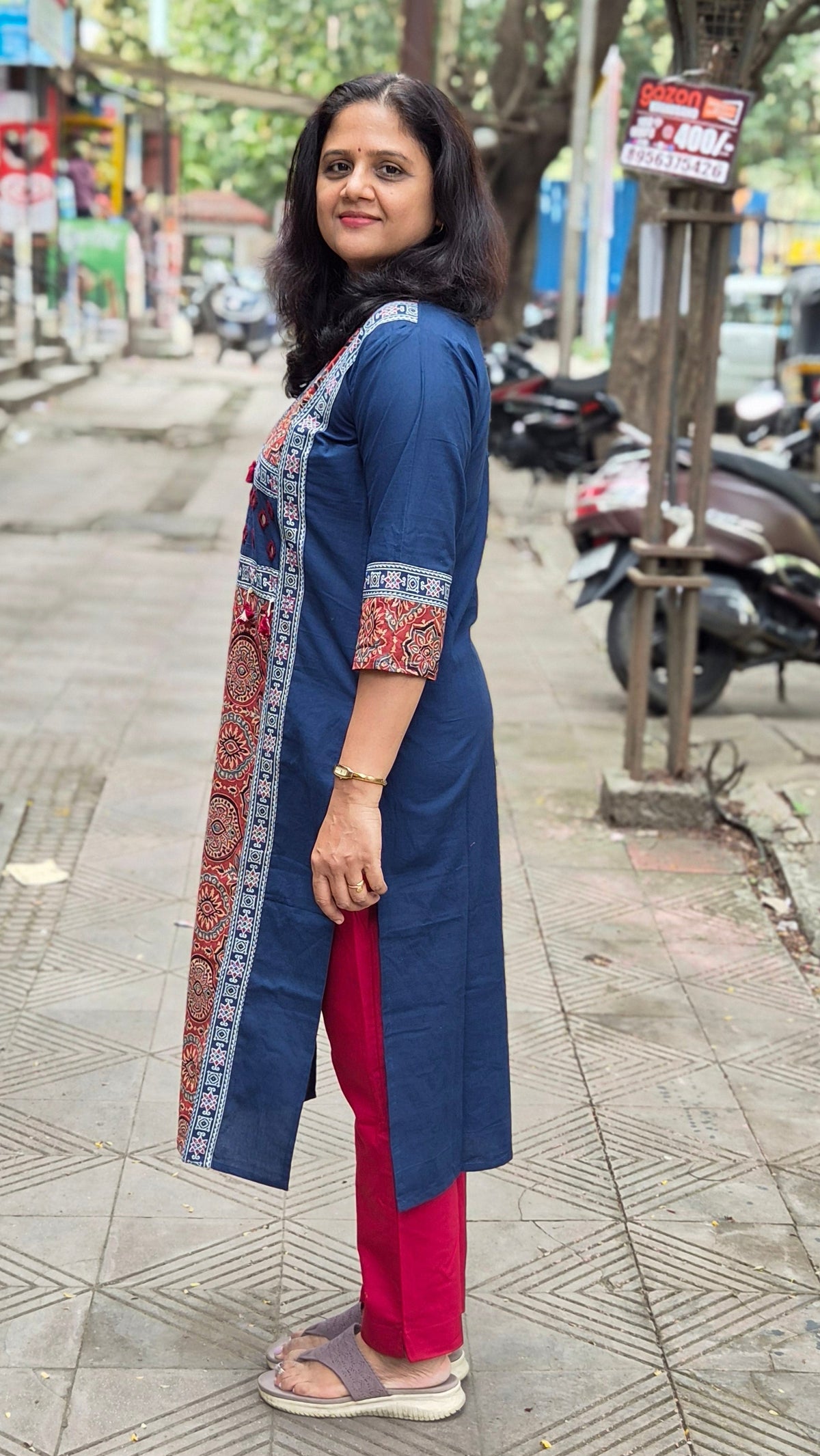 Indigo Pure Cotton Ajrakh Kurta